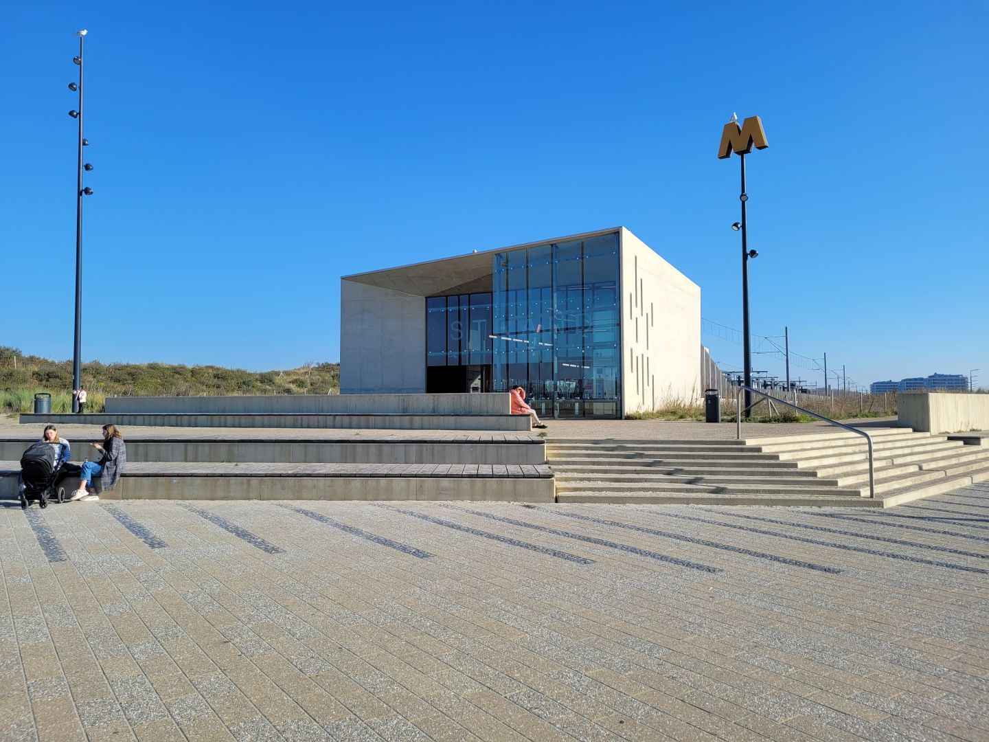 Public transport terminus on the beach
